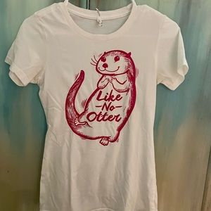 Next Level Like no Otter white T.  Size small. Great condition. Offers welcome
